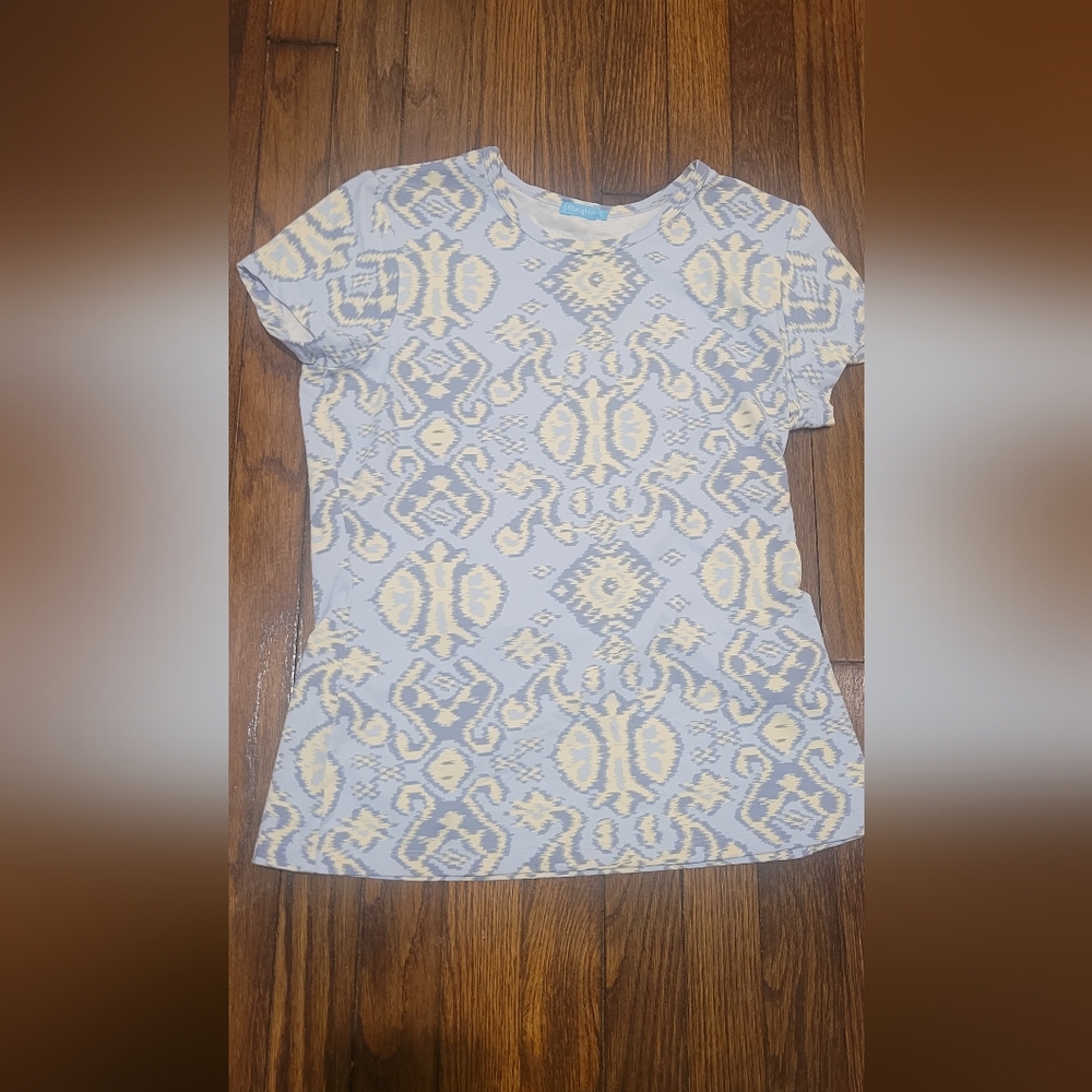 J McLaughlin Allie Cap Sleeve Catalina Cloth Tee Shirt - Picture 2 of 9